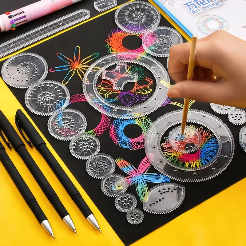 22-Piece Spirograph Drawing Set for Kids
