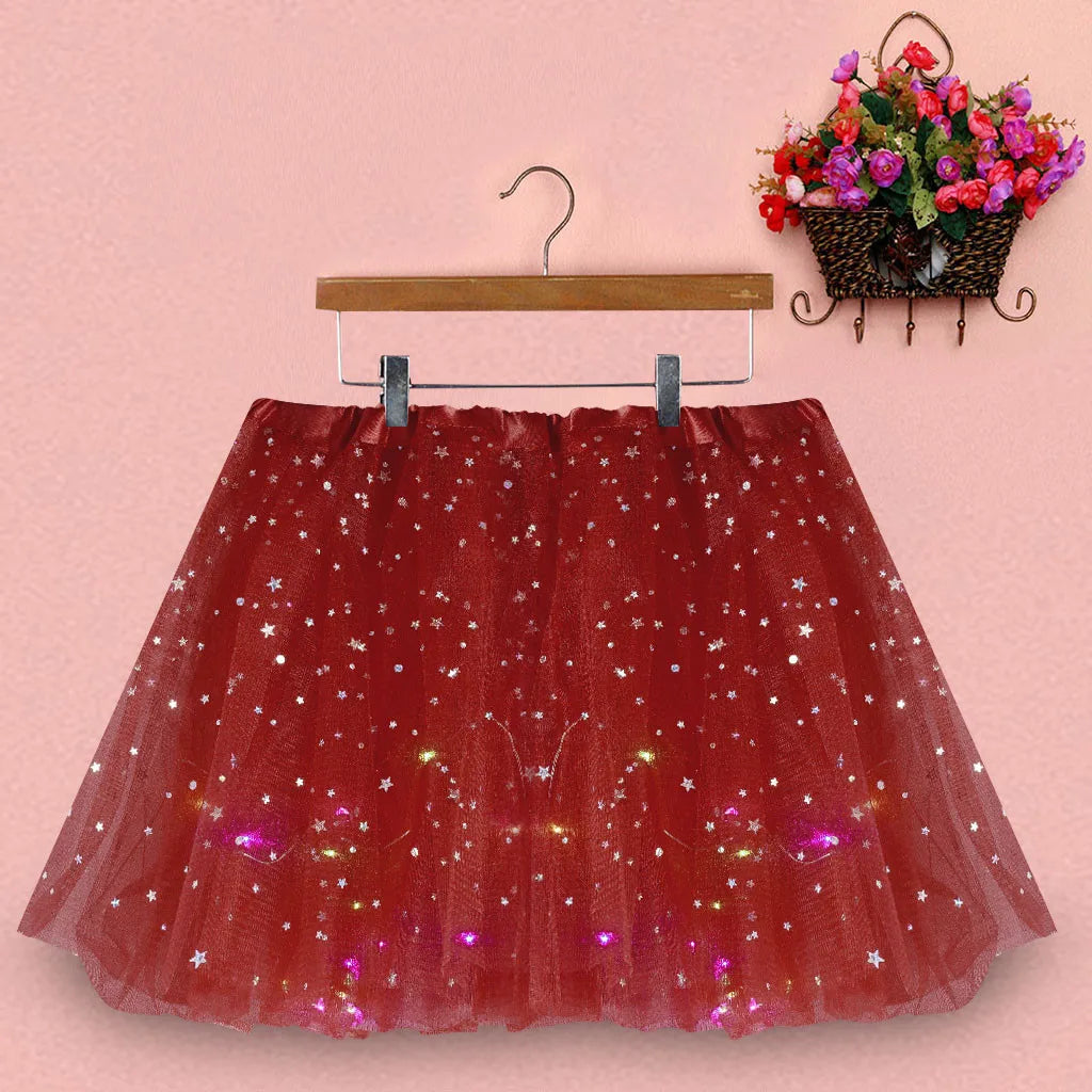 LED Star Tulle Tutu Skirt