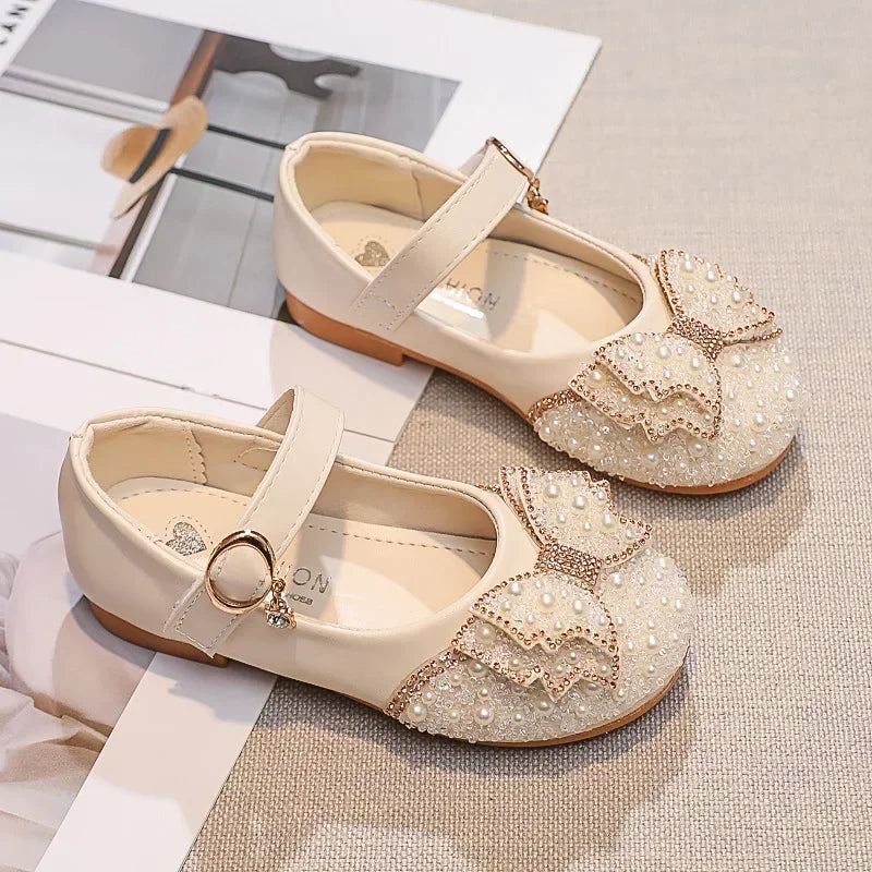 Girls Glitter Rhinestone Party Flats – product view 6