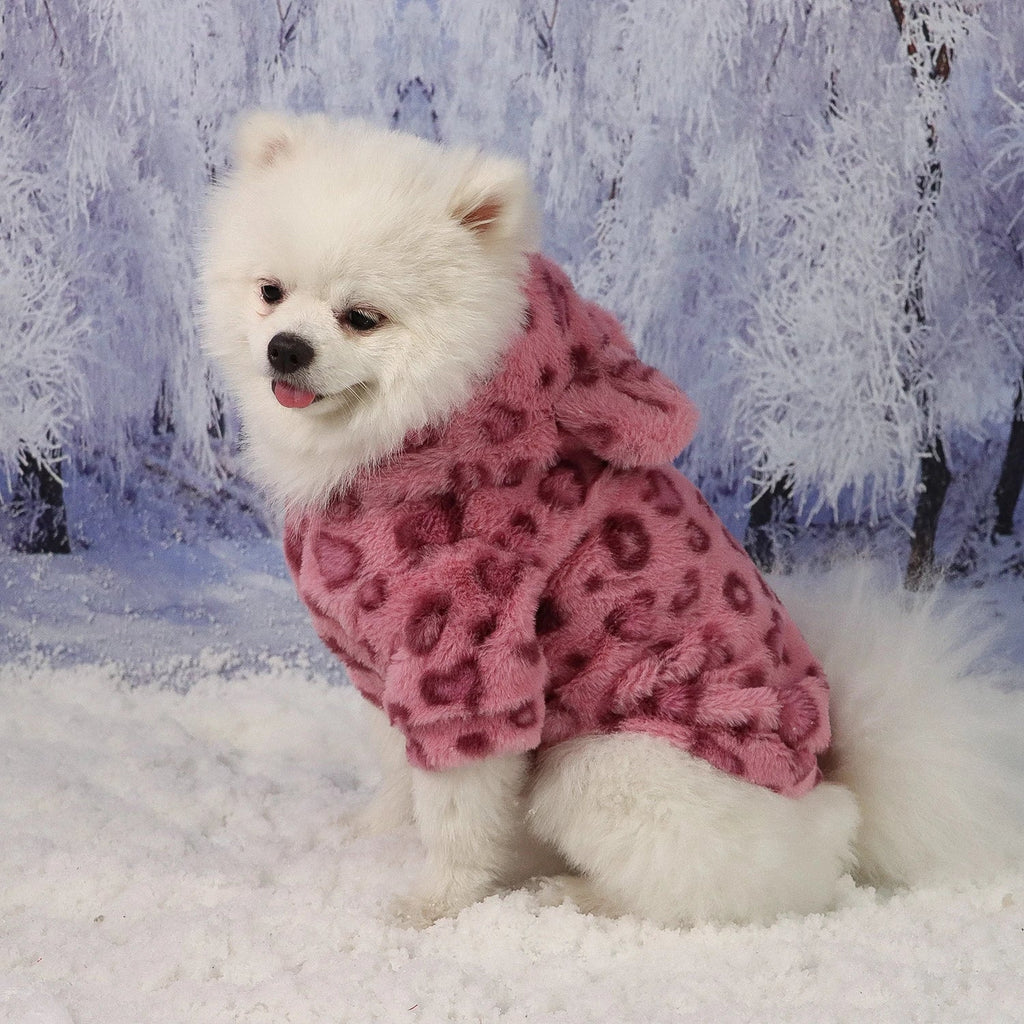Warm Fleece Hooded Pet Jacket