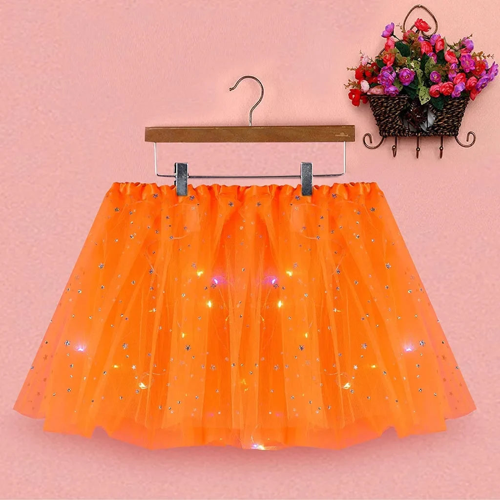 LED Star Tulle Tutu Skirt