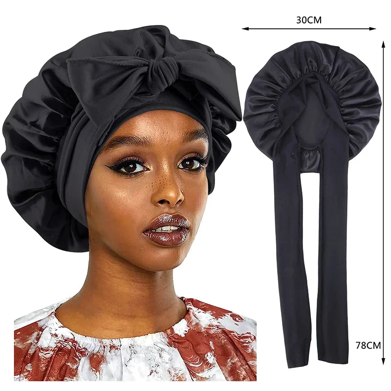 Wide-Band Satin Sleep Bonnet