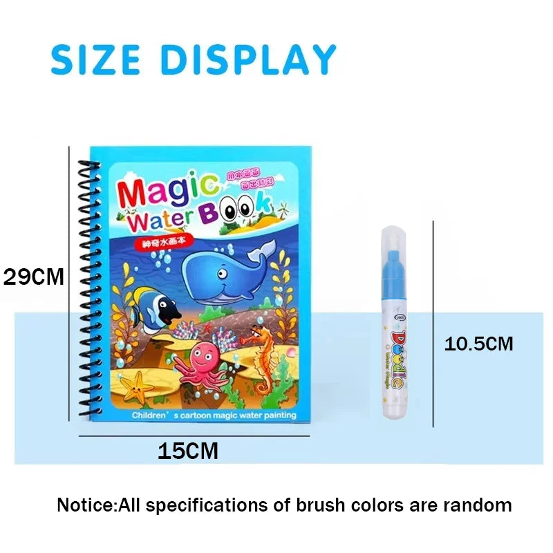 Reusable Animal Water Drawing Book for Kids