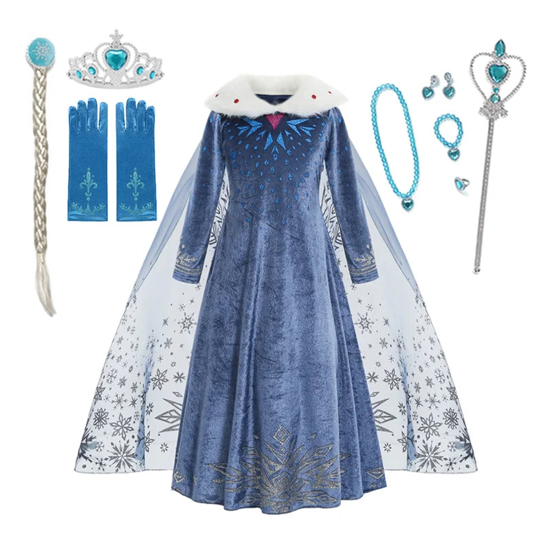Girls Snow Queen Costume Dress
