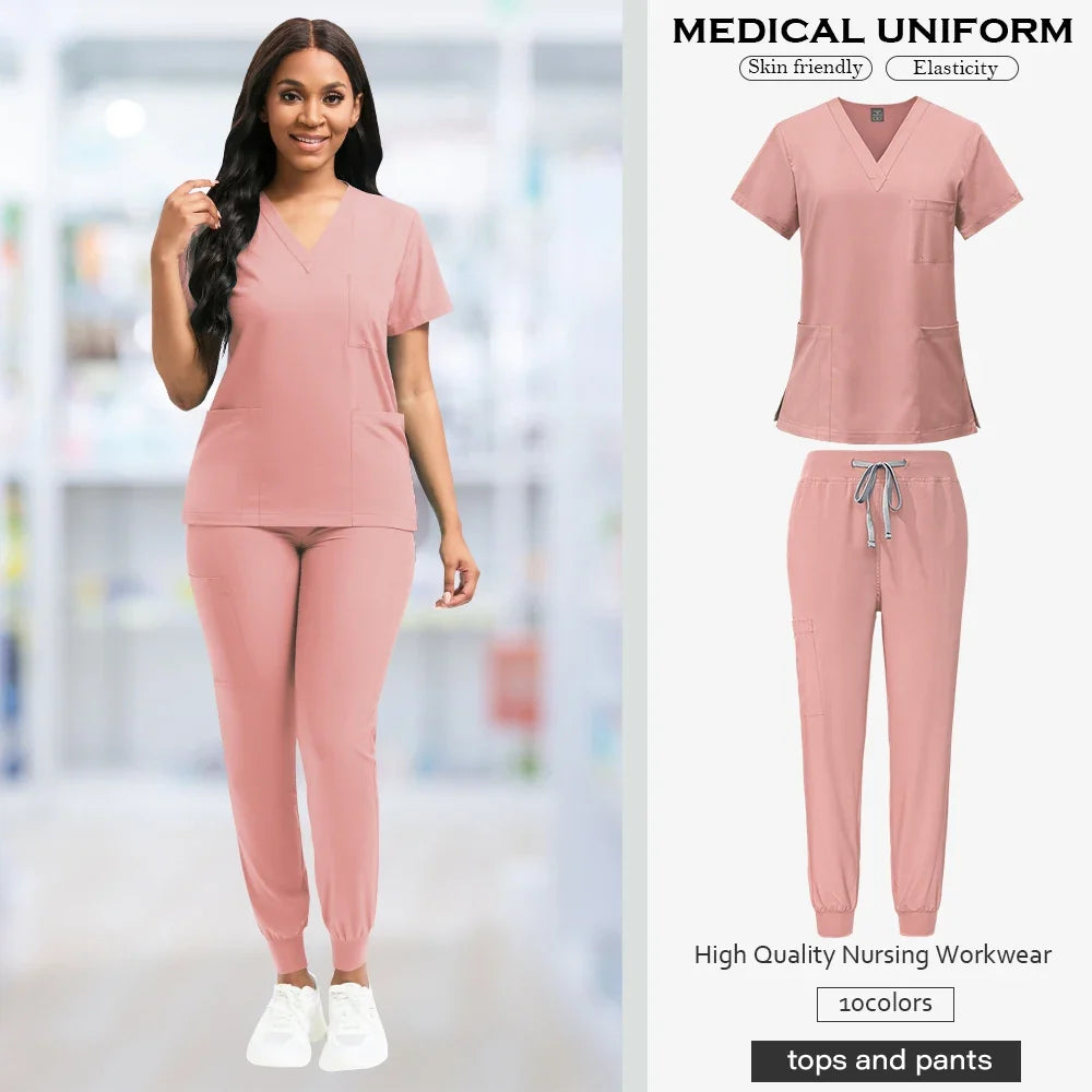 Unisex Breathable Jogger Scrub Set