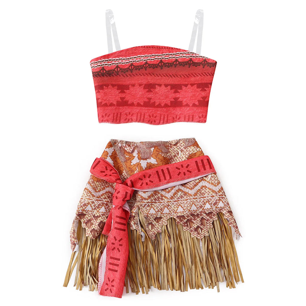 Girls Moana 2-Piece Princess Costume