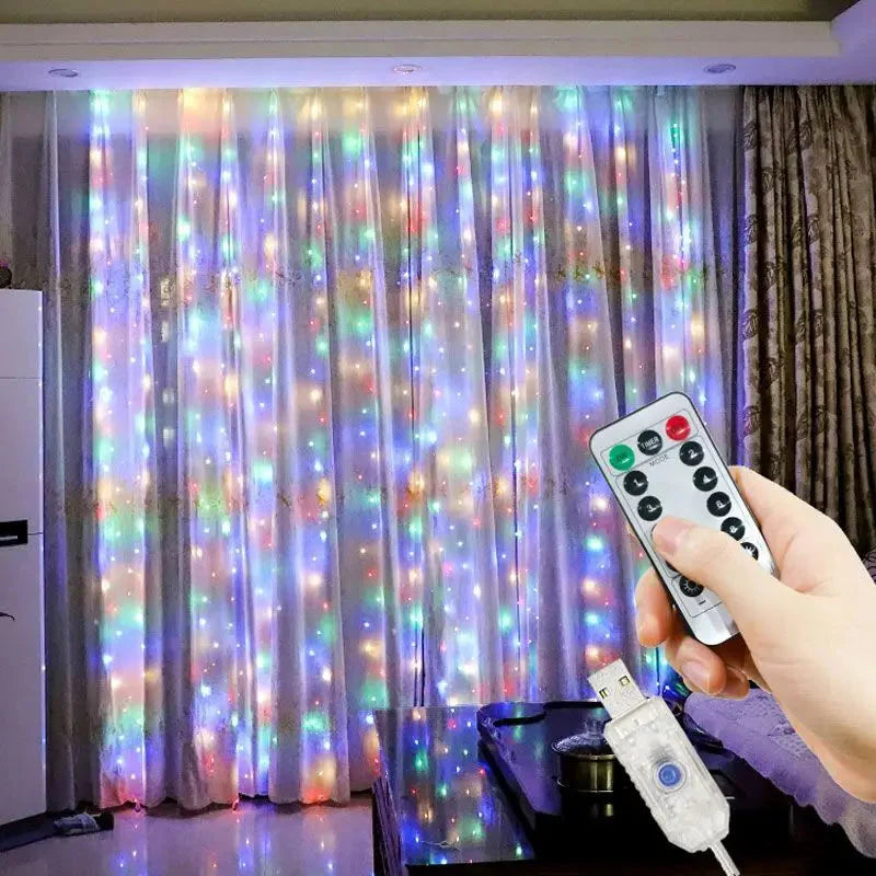USB LED Curtain Fairy Lights with Remote