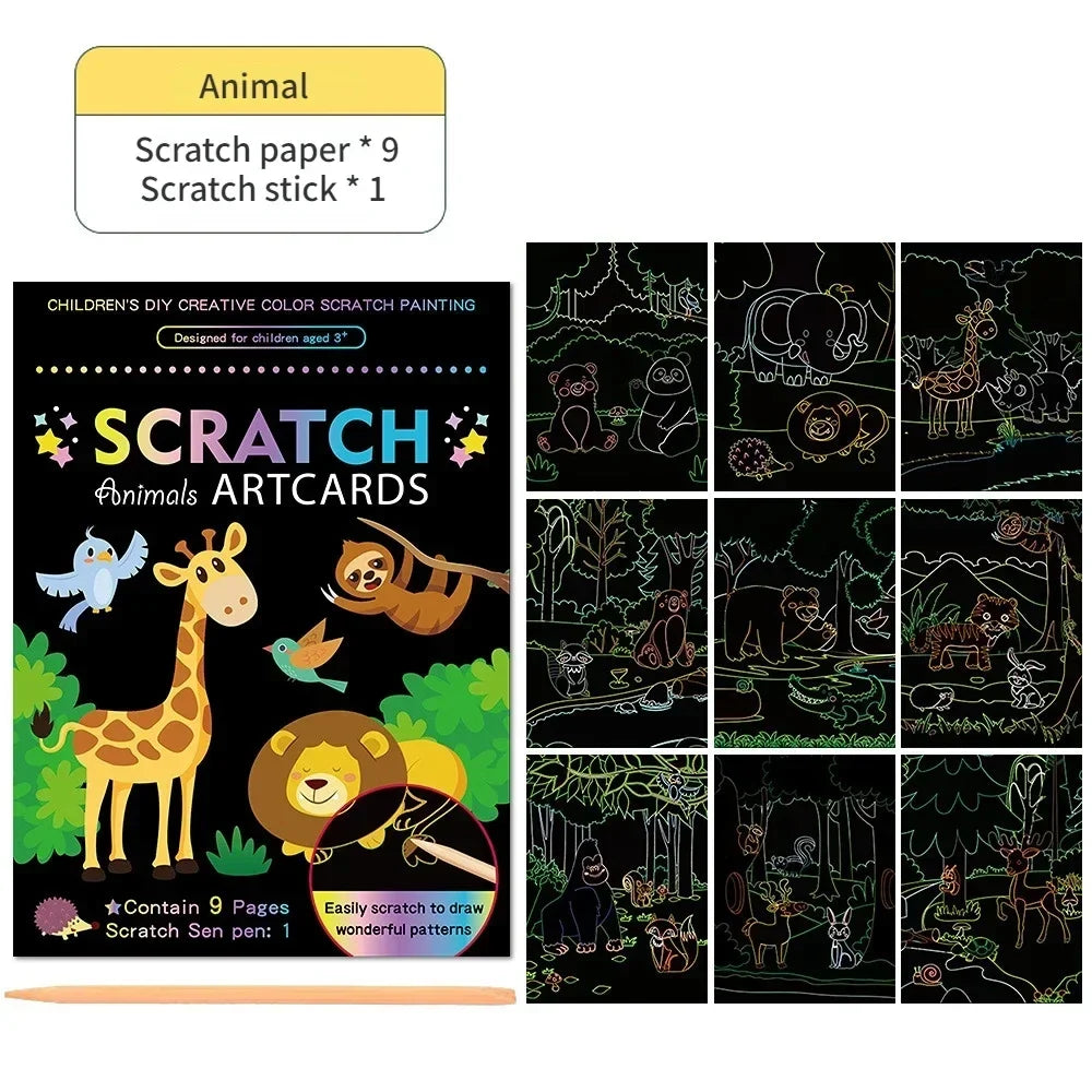 Rainbow Scratch Art Kit for Kids
