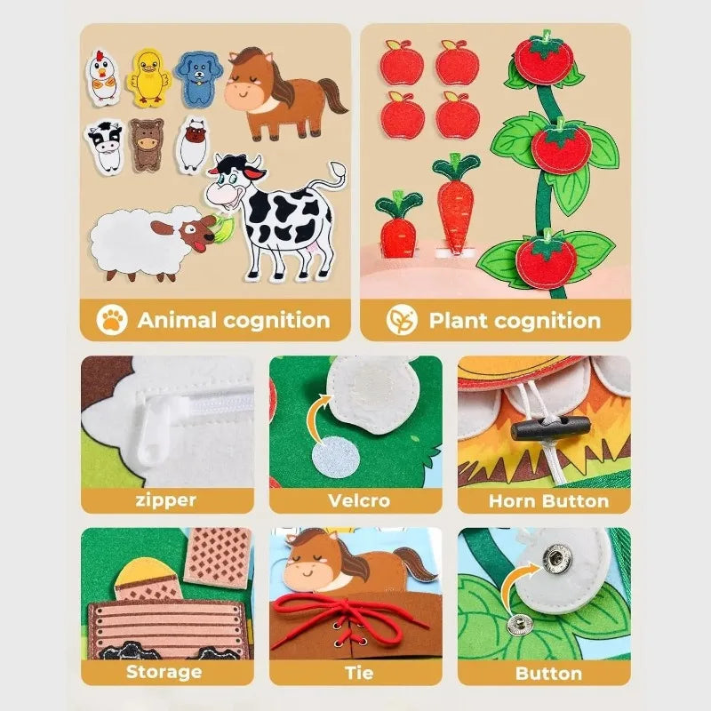 Farm Animal Felt Busy Book – product view 10