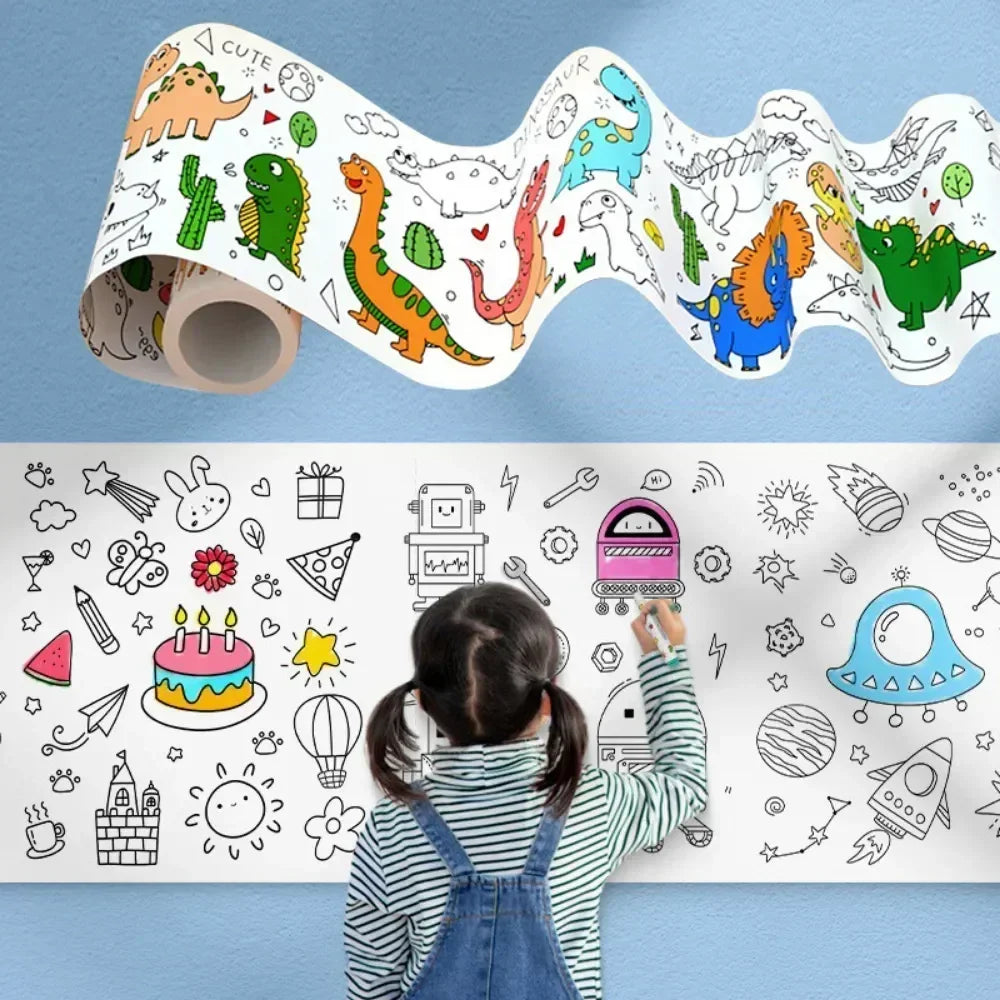 Kids Reusable Drawing Roll – 3 m Coloring Paper