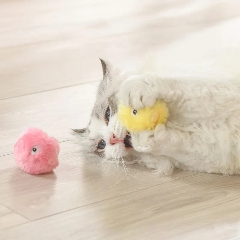 Interactive Plush Cat Toy Ball