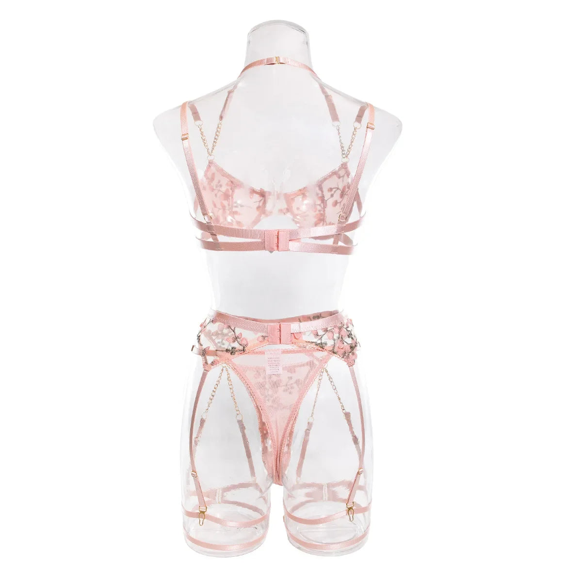 Floral Embroidered 2-Piece Lingerie Set