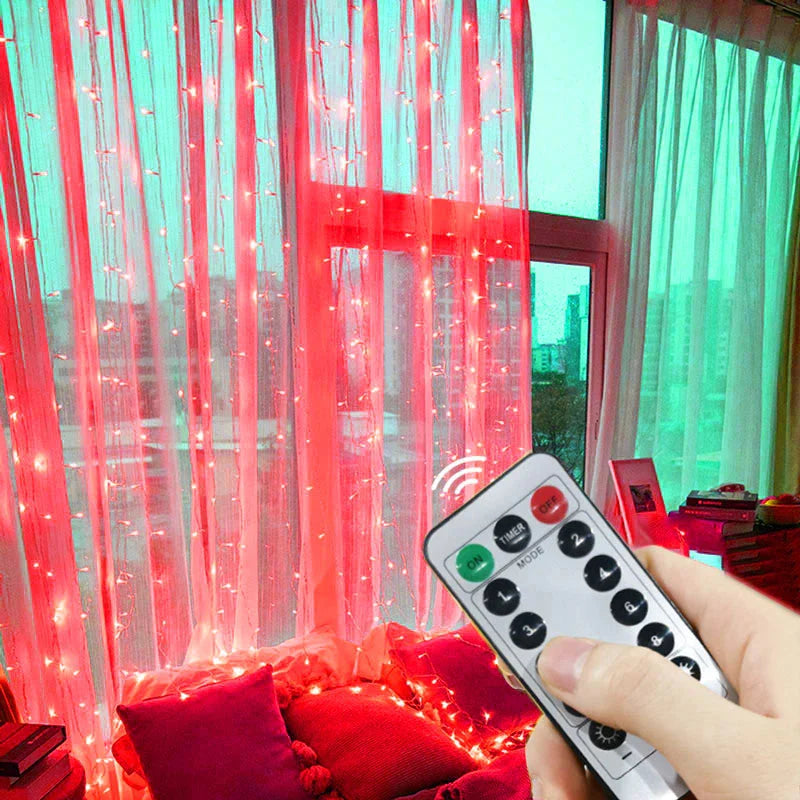 USB LED Curtain Fairy Lights with Remote