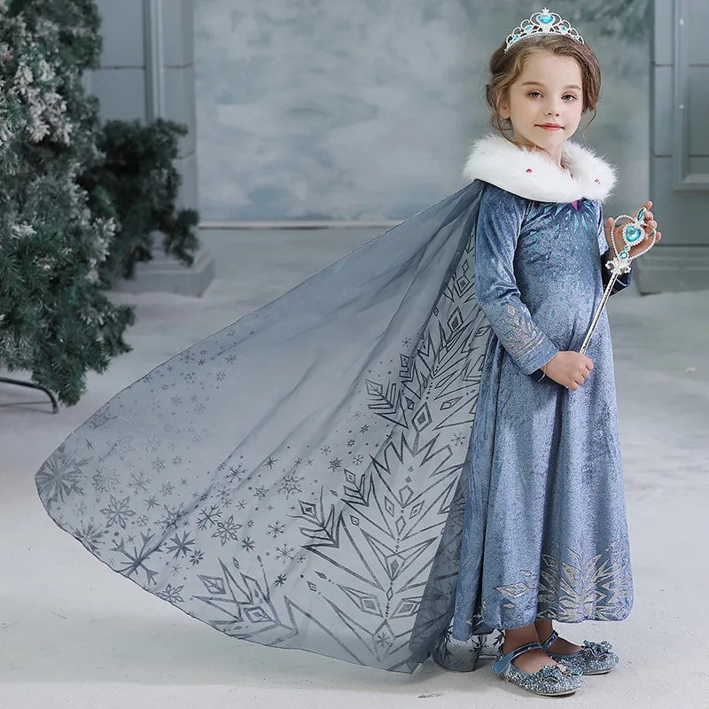 Girls Snow Queen Costume Dress