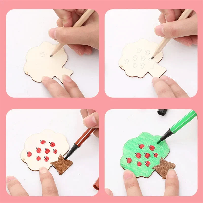 20-Piece Wooden Stencil Set for Kids