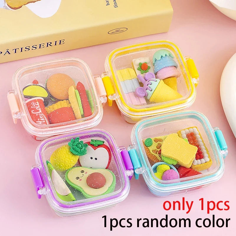 Lunch Box Eraser Set for Kids