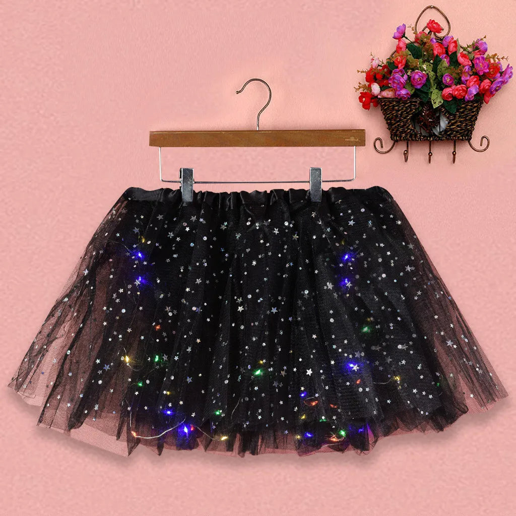 LED Star Tulle Tutu Skirt