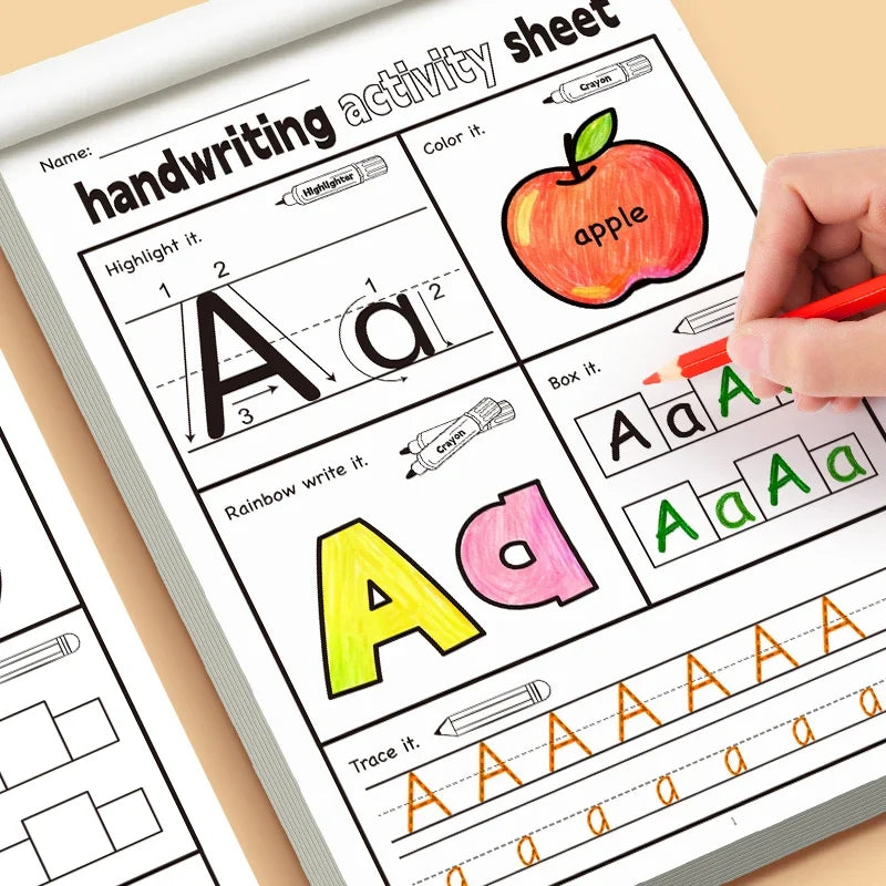 Kids Handwriting Activity Copybook – Tracing Letters