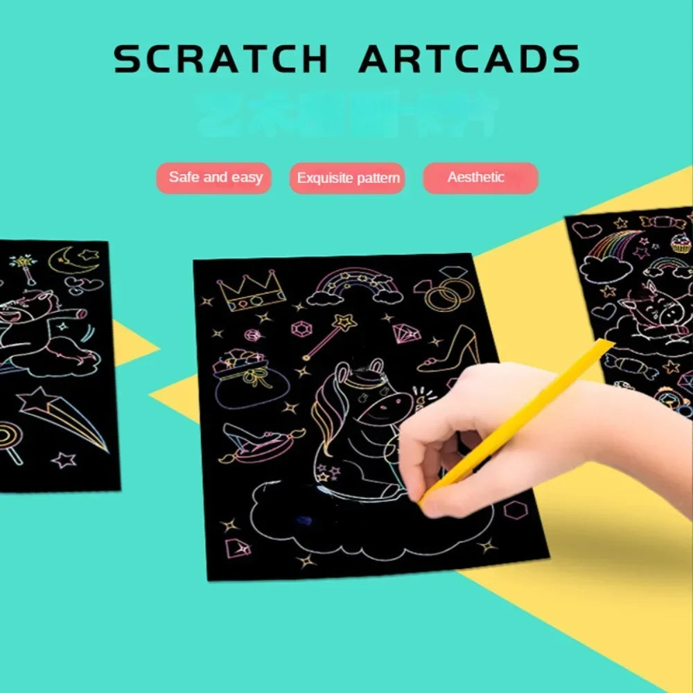Rainbow Scratch Art Kit for Kids