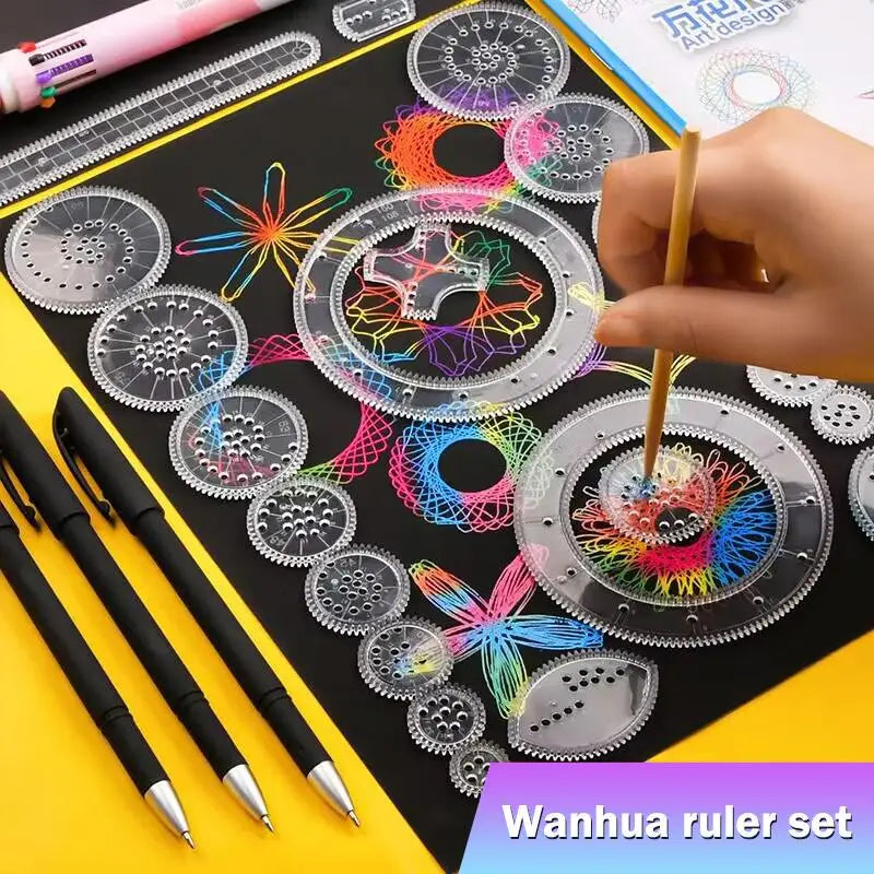 22-Piece Geometric Drawing Set for Kids