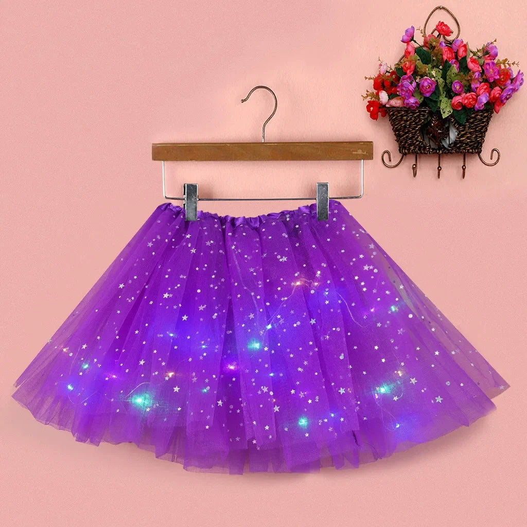 LED Star Tulle Tutu Skirt