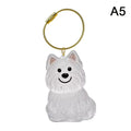 Clear Pet Hair Memorial Capsule Keychain
