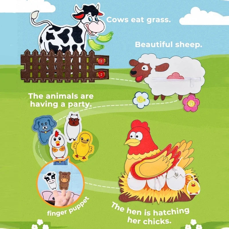 Farm Animal Felt Busy Book – product view 9