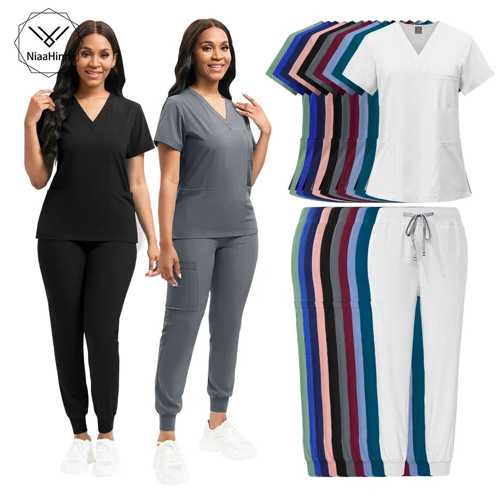 Unisex Breathable Jogger Scrub Set