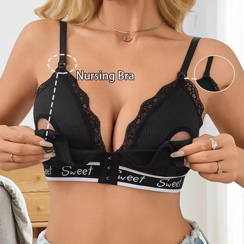 Front-Open Ultra-Thin Nursing Bra