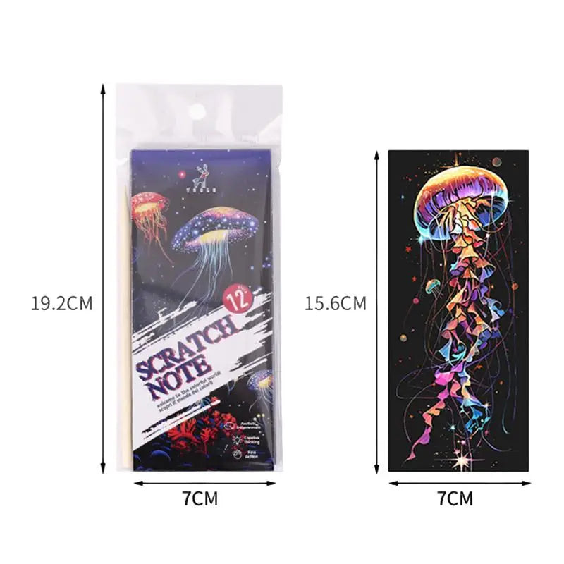 Kids Scratch Art Bookmark Set – 12 Pieces