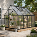 6×8 ft Walk-In Polycarbonate Greenhouse