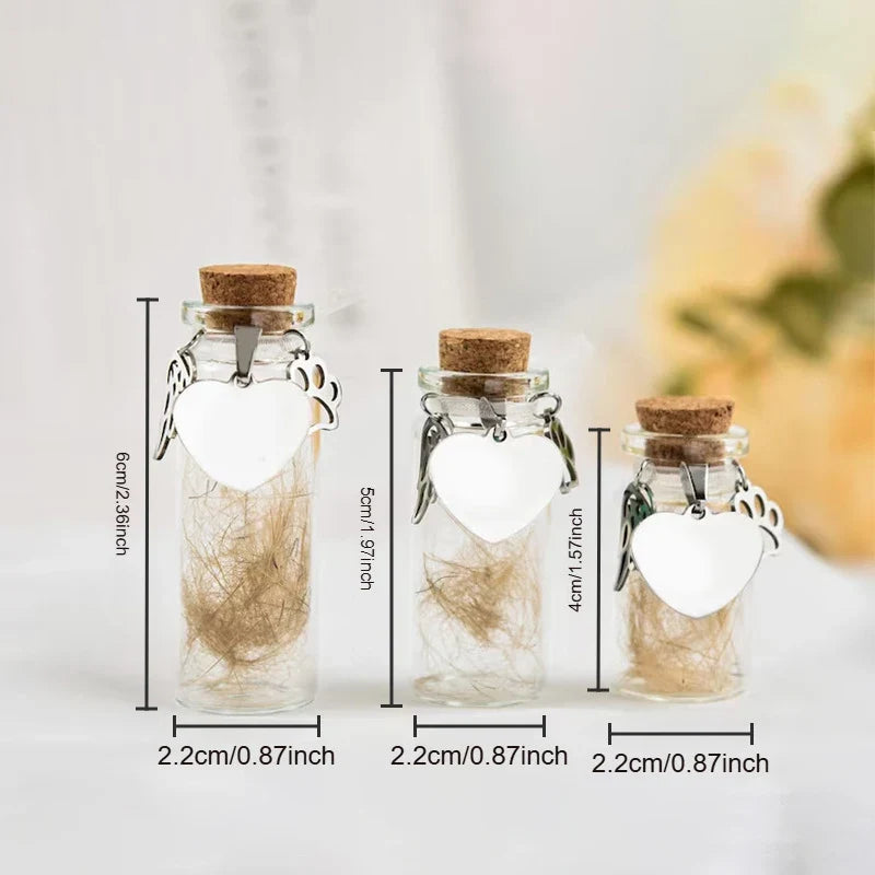 Pet Hair Memorial Keepsake Bottle