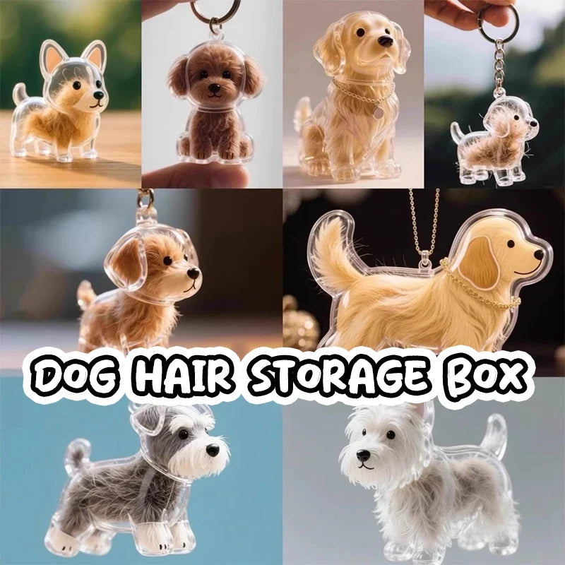 Clear Pet Hair Memorial Keepsake Capsule