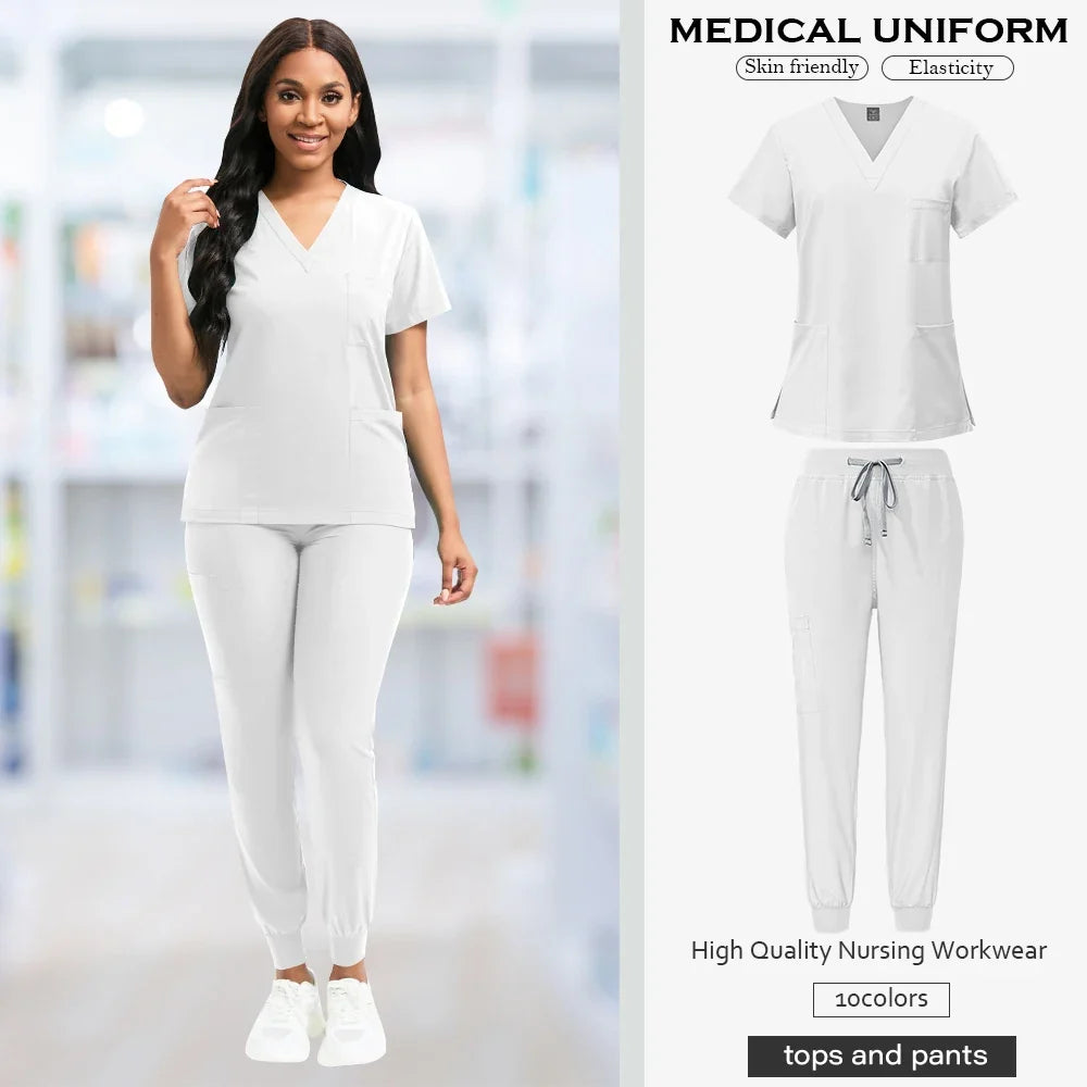 Unisex Breathable Jogger Scrub Set