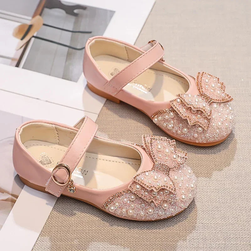 Girls Glitter Rhinestone Party Flats – product view 7
