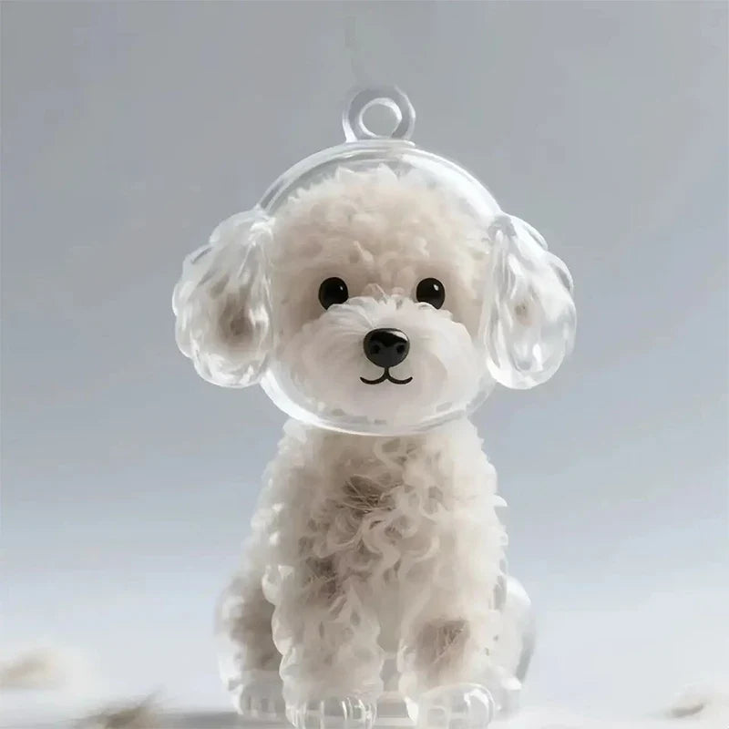 Clear Pet Hair Memorial Keepsake Capsule
