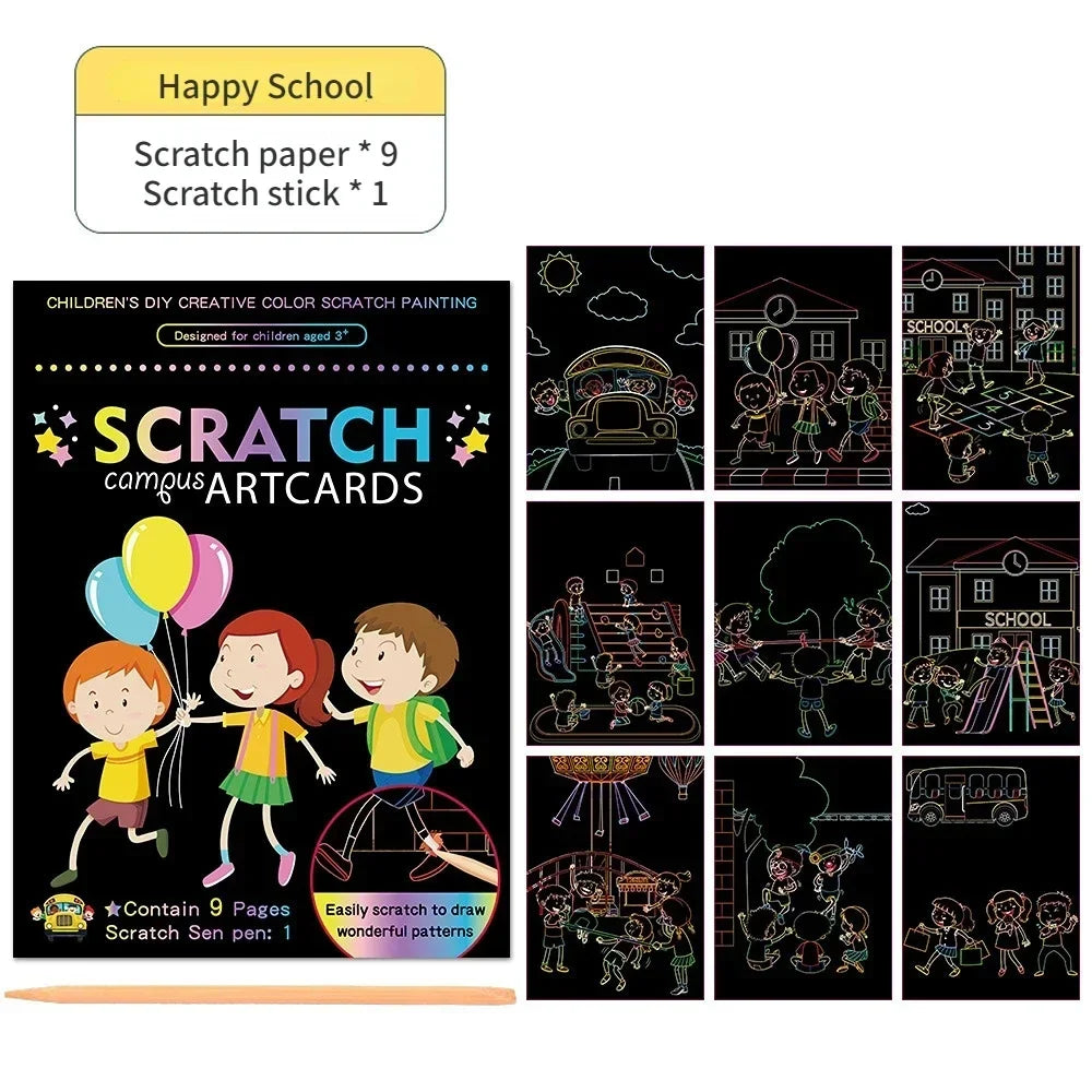 Rainbow Scratch Art Kit for Kids