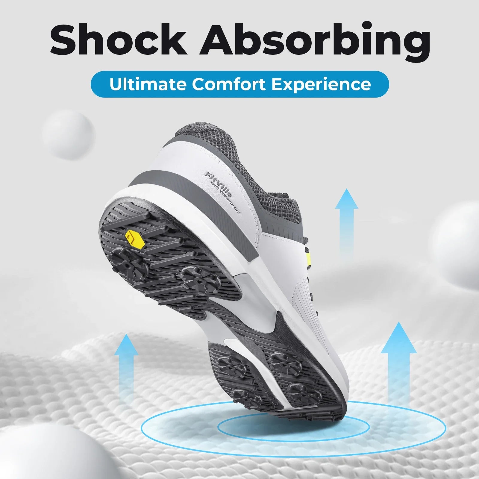 FitVille Wide Water-Resistant Men’s Golf Shoes