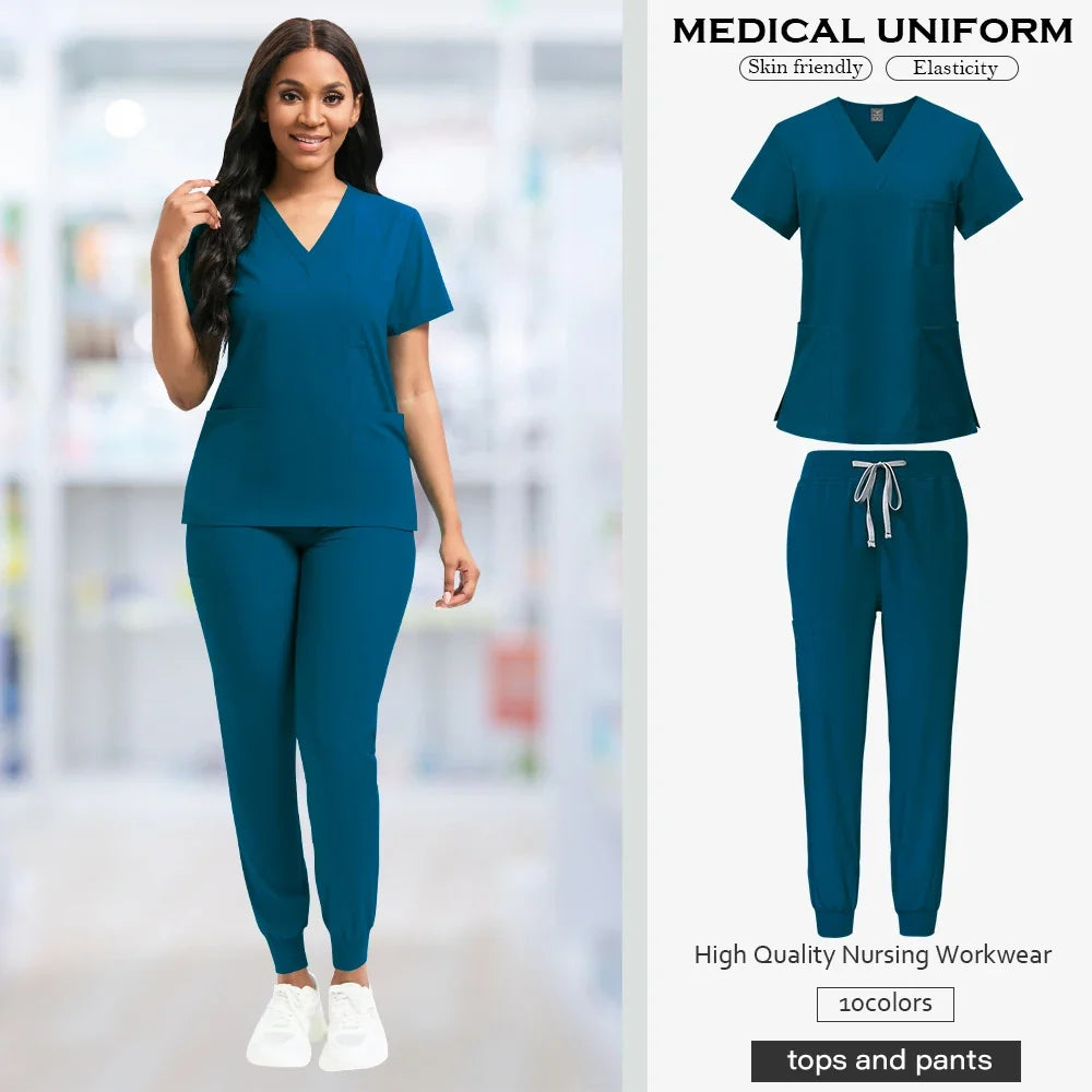 Unisex Breathable Jogger Scrub Set