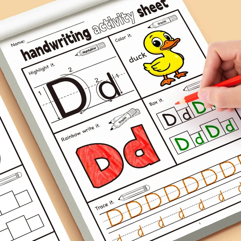 Kids Handwriting Activity Copybook – Tracing Letters