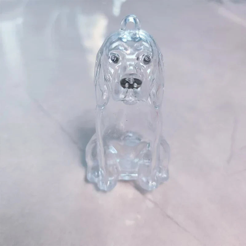 Clear Pet Fur Display Capsule Keychain