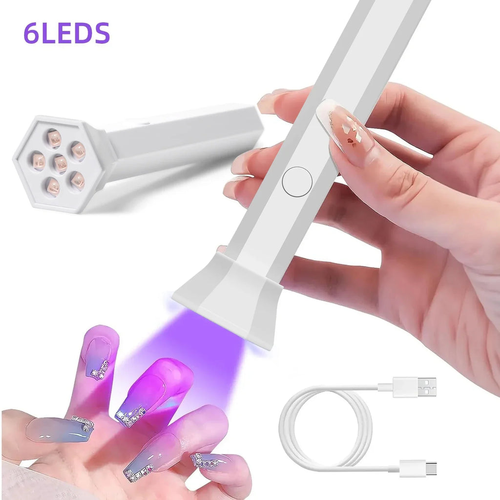 YIKOOLIN Rechargeable Handheld UV Nail Lamp