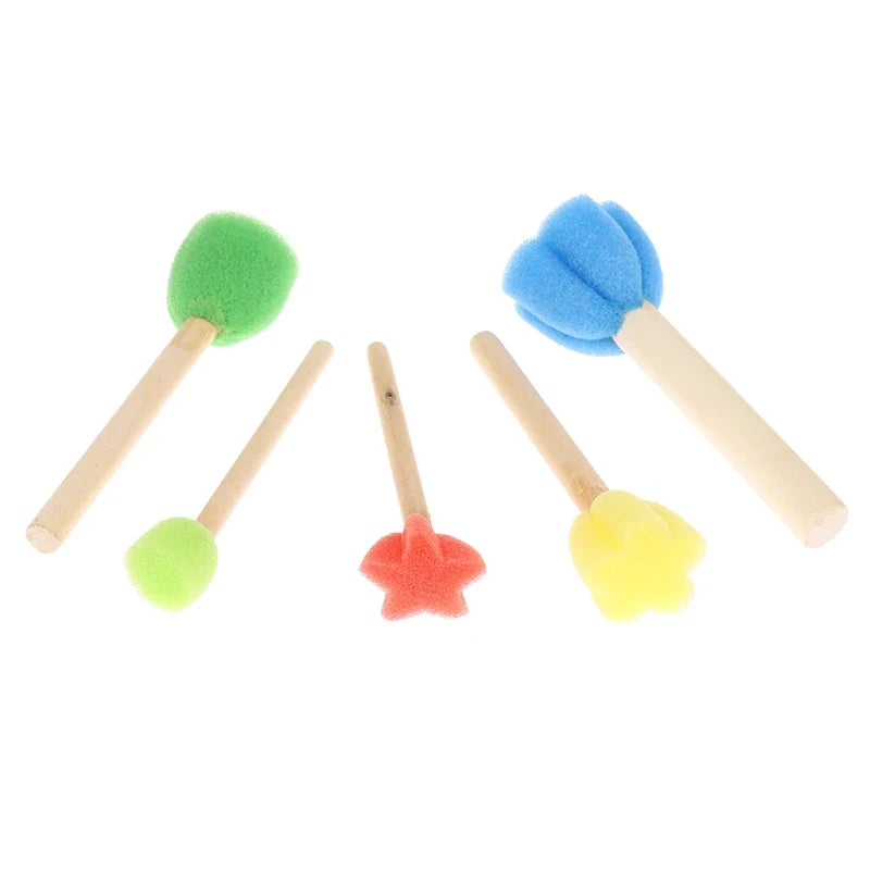 5-Piece Kids Sponge Stamp Brush Set