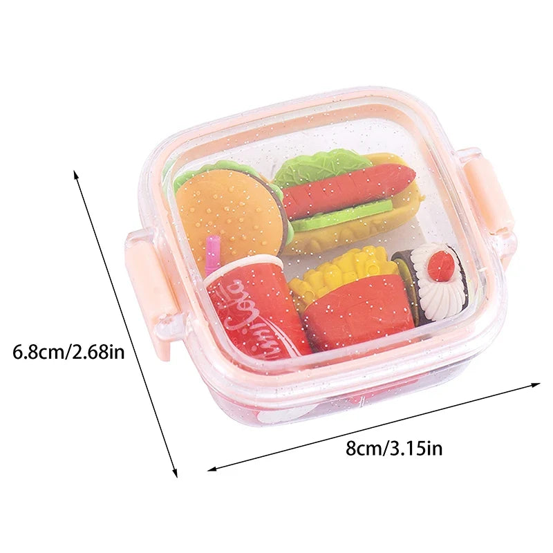 Lunch Box Eraser Set for Kids