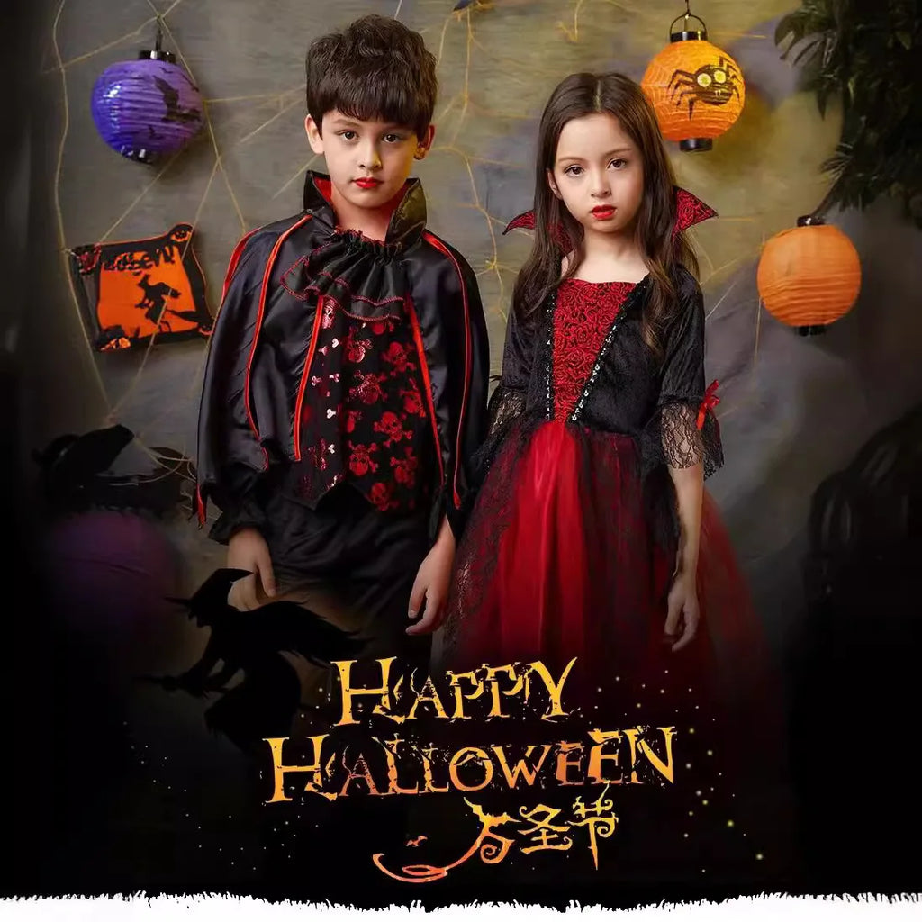 Kids Gothic Vampire Costume – product view 9