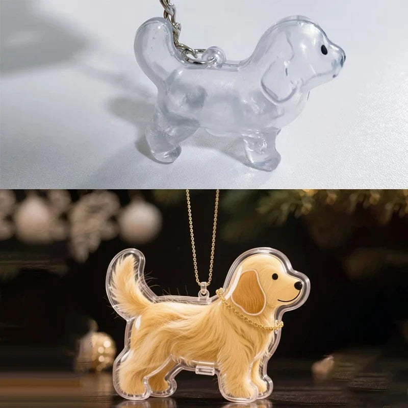 Clear Pet Hair Memorial Keepsake Capsule