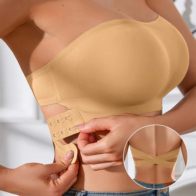 Seamless Strapless Push-Up Bra