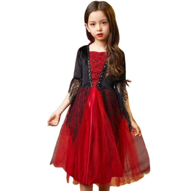 Kids Gothic Vampire Costume – product view 2