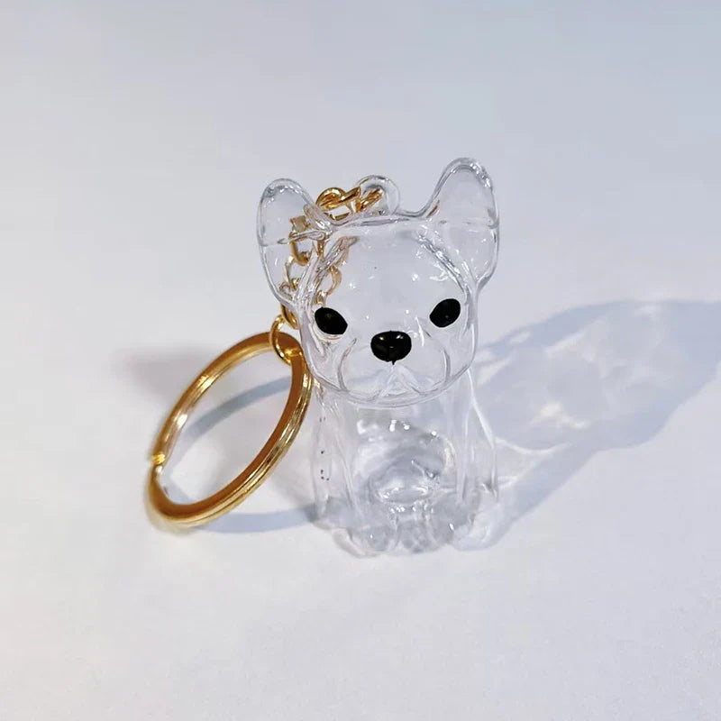 Clear Pet Fur Display Capsule Keychain
