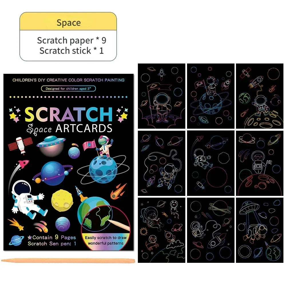 Rainbow Scratch Art Kit for Kids
